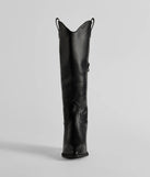Western Sleek Knee-High Block Heel Boots