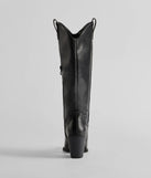 Western Sleek Knee-High Block Heel Boots
