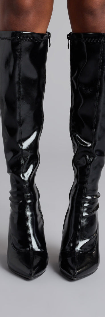 Get inspired with the Major Strut Faux Leather Knee-High Stiletto Boots, a feed-worthy piece that’s part of Windsor's updated and curated women’s clothing edit packed with must-have fall outfit ideas.