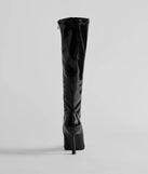 Major Strut Faux Leather Knee-High Stiletto Boots