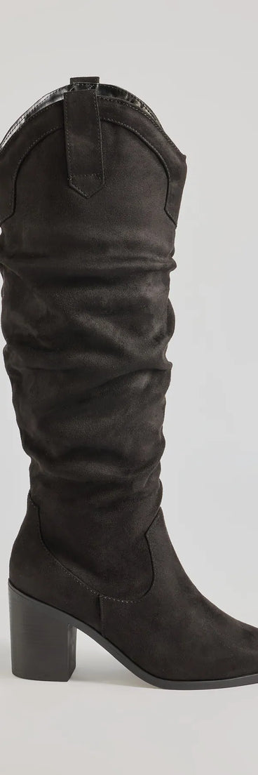 
Upgrade your style game for 2025 with the Strut In Style Slouched Under-The-Knee Boots in black, perfect for any fashion-forward wardrobe.
