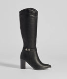 Strut The Streets Under-The-Knee Faux Leather Boots