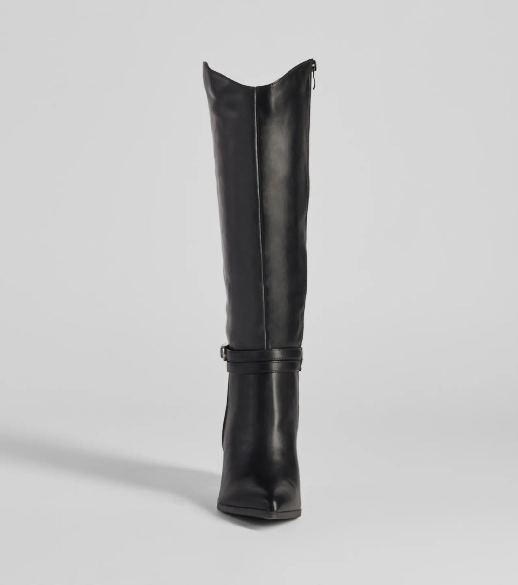 Strut The Streets Under-The-Knee Faux Leather Boots & Windsor