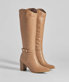 Chic Moves Under-The-Knee Buckle Boots
