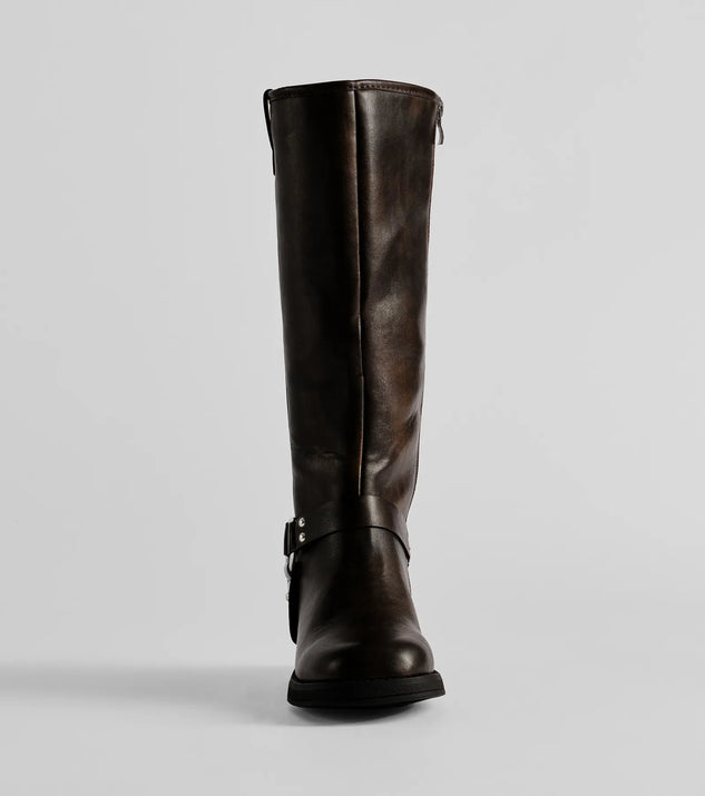 Edgy Look Under-The-Knee Moto Boots | Windsor