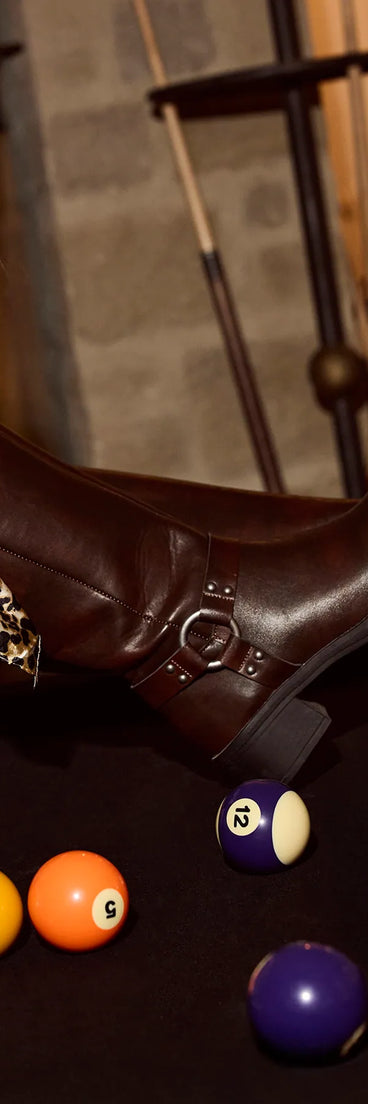 Bold Statements Under-The-Knee Moto Boots