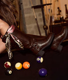 Bold Statements Under-The-Knee Moto Boots