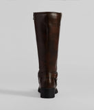 Bold Statements Under-The-Knee Moto Boots