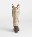 The Moving Along Studded Cowboy Boots in taupe brings edge and energy to your vibe, ready to elevate any festival look or concert outfit.