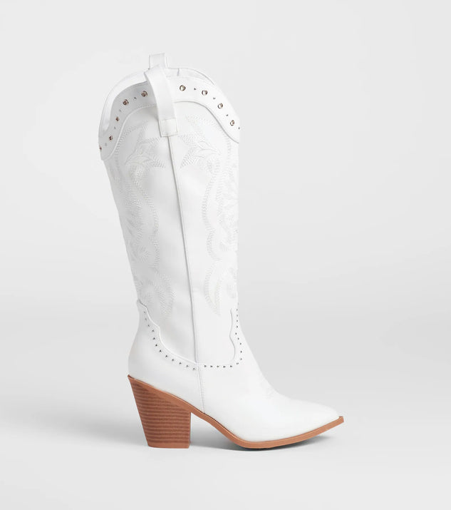Edgy Western Vibe Studded Cowboy Boots | Windsor