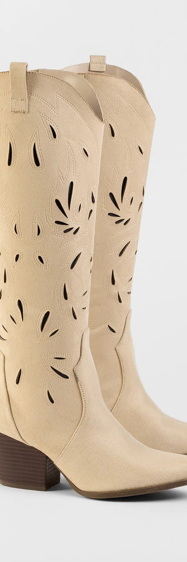 Get inspired with the Made For Dancing Laser Cut Cowboy Boots, a feed-worthy taupe piece that’s part of Windsor's updated and curated women’s clothing edit packed with must-have fall outfit ideas.