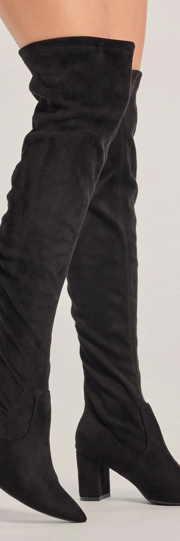 Feelin' Fab Faux Suede Over-The-Knee Boots