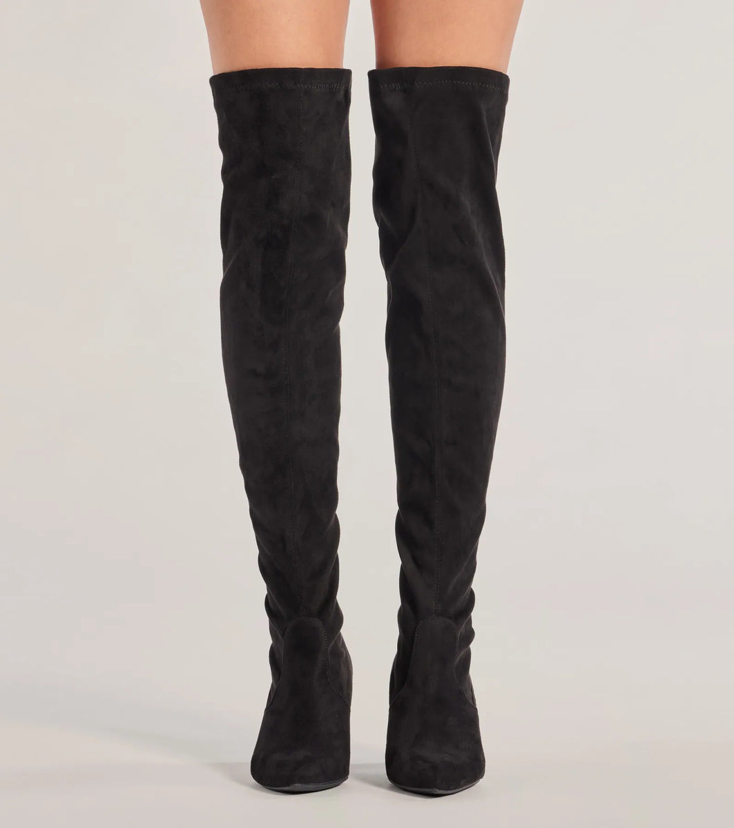 Feelin' Fab Faux Suede Over-The-Knee Boots & Windsor