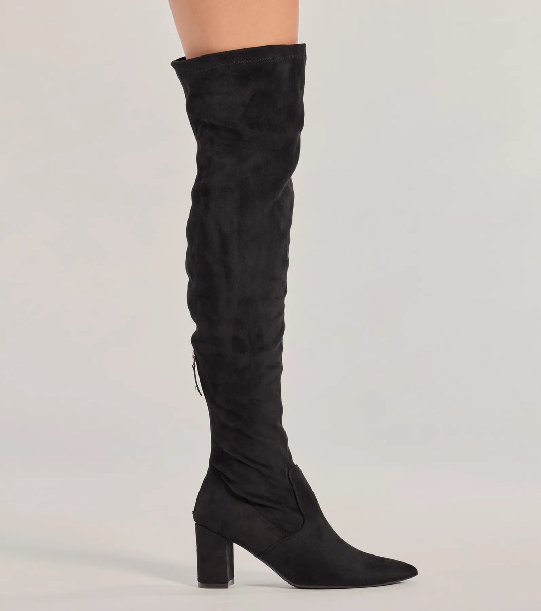 Feelin' Fab Faux Suede Over-The-Knee Boots & Windsor