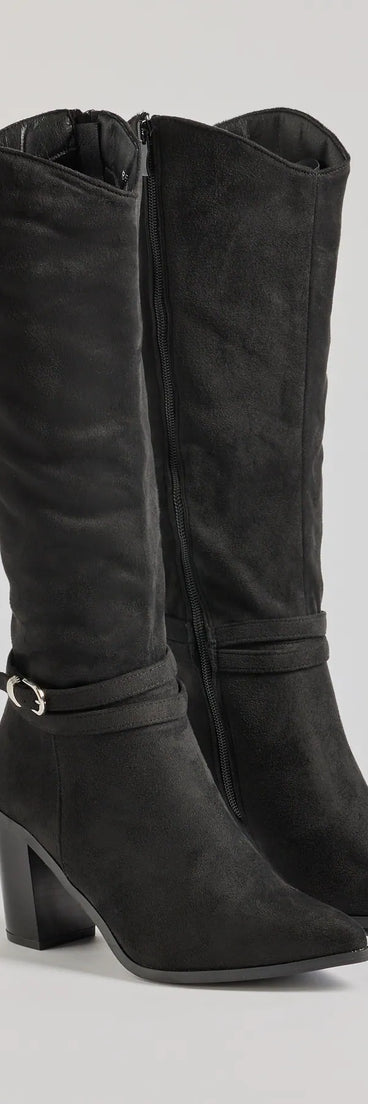 
Upgrade your style game for 2025 with the Fab Slay Buckle Strap Under-The-Knee Boots in black, perfect for any fashion-forward wardrobe.