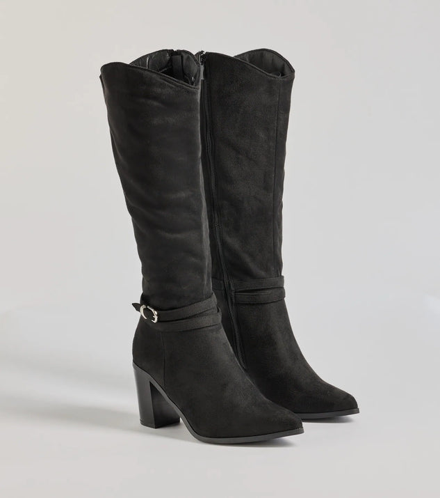 
Upgrade your style game for 2025 with the Fab Slay Buckle Strap Under-The-Knee Boots in black, perfect for any fashion-forward wardrobe.