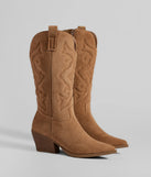 The Country Threads Western Microsuede Cowboy Boots in camel brown brings edge and energy to your vibe, ready to elevate any festival look or concert outfit.