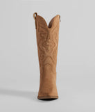 The Country Threads Western Microsuede Cowboy Boots in camel brown brings edge and energy to your vibe, ready to elevate any festival look or concert outfit.