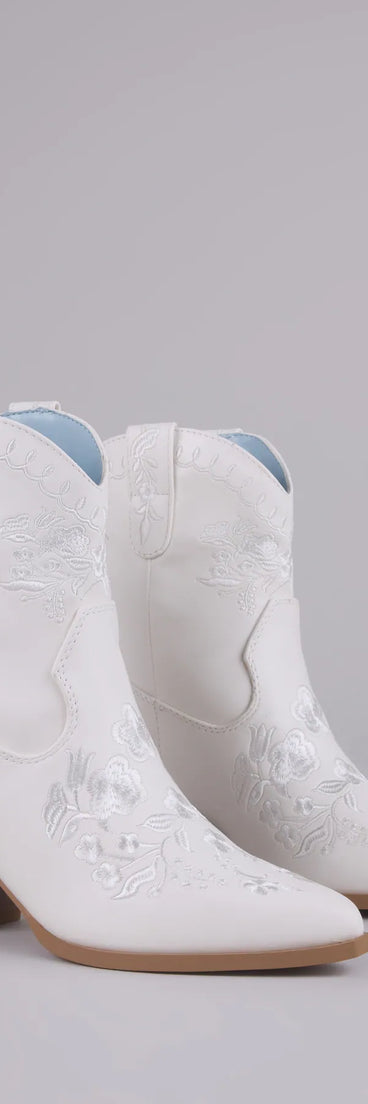 Full Bloom Floral Cowboy Booties