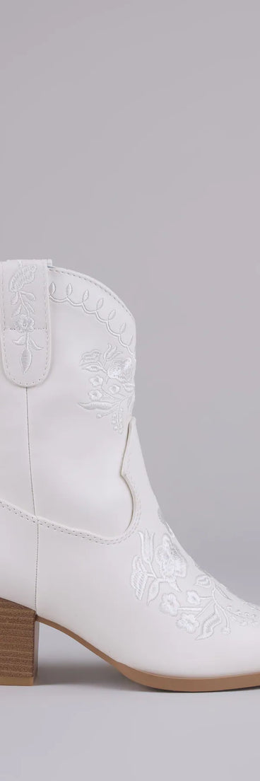 Full Bloom Floral Cowboy Booties