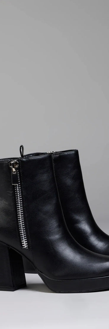 Bold Edge Platform Zipper Booties