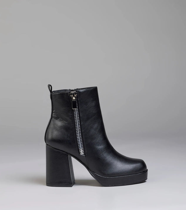 Bold Edge Platform Zipper Booties
