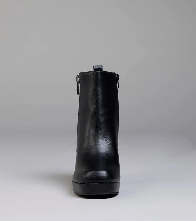Bold Edge Platform Zipper Booties