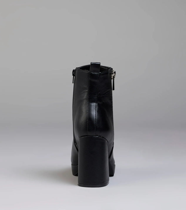 Bold Edge Platform Zipper Booties