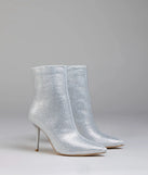 Bedazzled Allure Rhinestone Stiletto Booties
