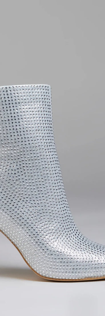 Bedazzled Allure Rhinestone Stiletto Booties