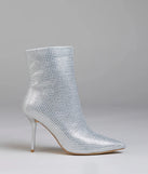 Bedazzled Allure Rhinestone Stiletto Booties