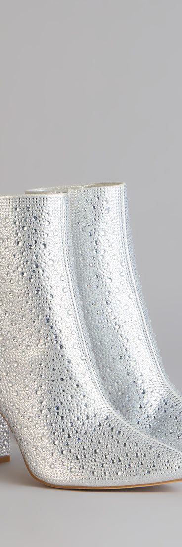 Starstruck Rhinestone Block Heel Booties