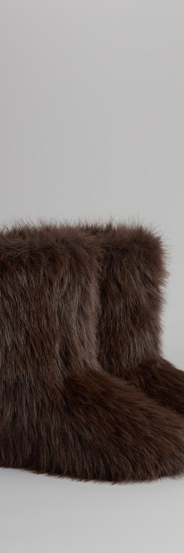 Cuffed Up Faux Fur Booties