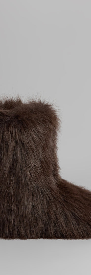 Cuffed Up Faux Fur Booties