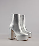 Disco Fever Metallic Platform Booties