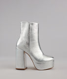 Disco Fever Metallic Platform Booties