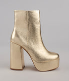 Disco Fever Metallic Platform Booties