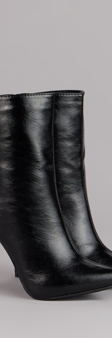 Bold Step Faux Leather Booties