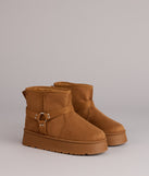 Snuggle Steps Faux Sherpa Platform Booties