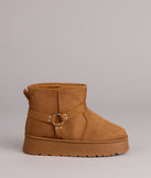Snuggle Steps Faux Sherpa Platform Booties