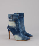 City Blues Denim Stiletto Booties