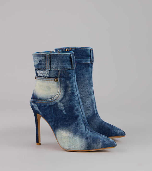 City Blues Denim Stiletto Booties