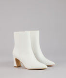 Downtown Sleek Faux Leather Booties