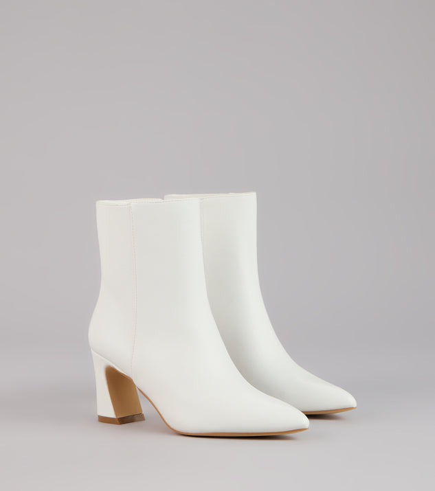 Downtown Sleek Faux Leather Booties