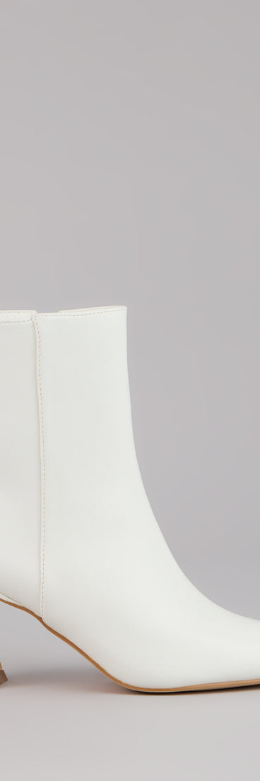 Downtown Sleek Faux Leather Booties