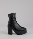 Power Stomp Platform Ankle Booties