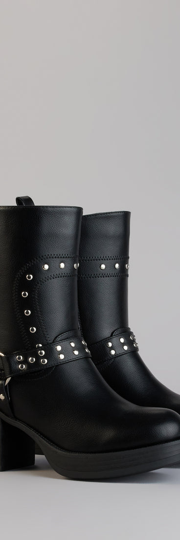 Bad Girl Energy Studded Moto Booties