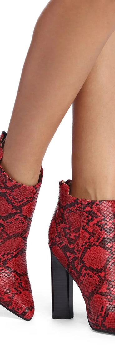 Stepping Out In Snake Booties