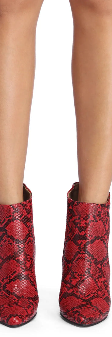 Stepping Out In Snake Booties