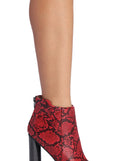 Stepping Out In Snake Booties